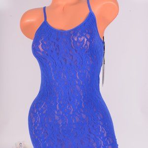 90 Degree by Reflex Blue Lace Sleeveless Tank Top/Cami